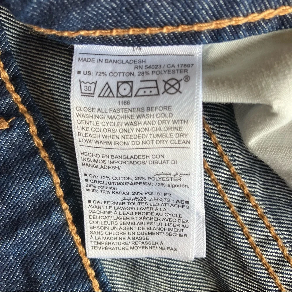 Old Navy Dark Wash Cut Off Jean Shorts Size 14 Raw Hem High Rise Denim Shorts
